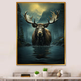 Blue Moose Coastal Wanderer - Moose Wall Decor