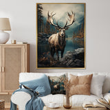Grey Moose Coastal Wanderer - Moose Wall Art Prints