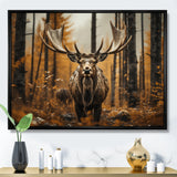 Brown Yellow Moose Earthly Essence - Moose Wall Art Prints