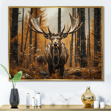 Brown Yellow Moose Earthly Essence - Moose Wall Art Prints