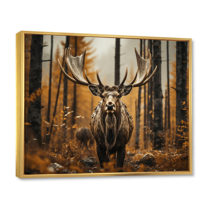 Brown Yellow Moose Earthly Essence - Moose Wall Art Prints