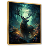 Green Moose Enchanted Forest - Green Moose Wall Art