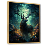 Green Moose Enchanted Forest - Green Moose Wall Art