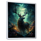 Green Moose Enchanted Forest - Green Moose Wall Art