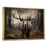 Brown Moose Majestic - Animals Canvas Wall Art