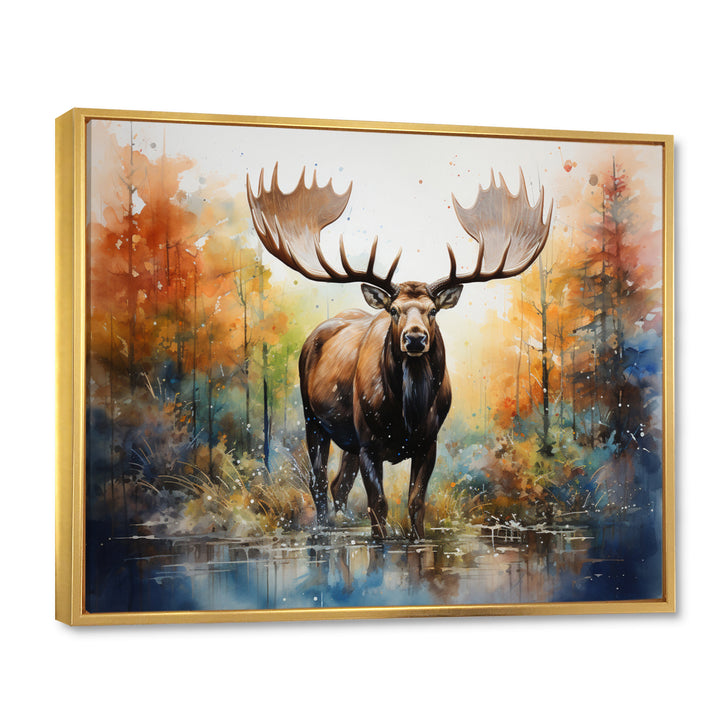 Colorful Moose Majestic Pointillism - Moose Wall Decor