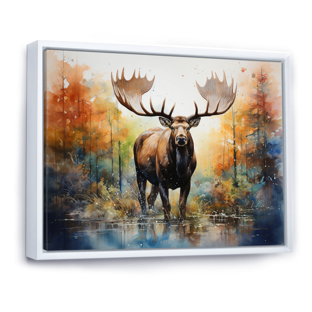 Colorful Moose Majestic Pointillism - Moose Wall Decor