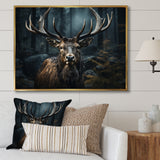 Black White Moose Portrait - Black Moose Wall Art