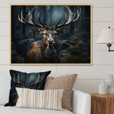 Black White Moose Portrait - Black Moose Wall Art
