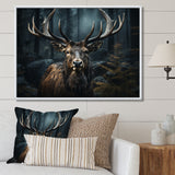 Black White Moose Portrait - Black Moose Wall Art