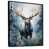 Blue Moose Winter Symphony - Moose Living Room Wall Art