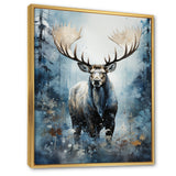 Blue Moose Winter Symphony - Moose Living Room Wall Art