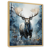 Blue Moose Winter Symphony - Moose Living Room Wall Art