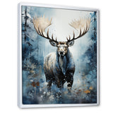 Blue Moose Winter Symphony - Moose Living Room Wall Art