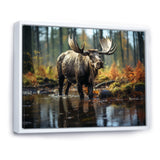 Brown Yellow Moose Canada - Moose Canvas Wall Art