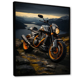 Yellow Black Motorcycle Wanderlust - Motorcycle Canvas Wall Art