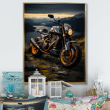 Yellow Black Motorcycle Wanderlust - Motorcycle Canvas Wall Art