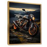 Yellow Black Motorcycle Wanderlust - Motorcycle Canvas Wall Art