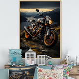 Yellow Black Motorcycle Wanderlust - Motorcycle Canvas Wall Art