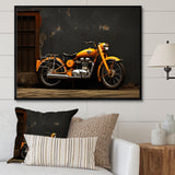 Orange Black Motorcycle Road Rhythms I - Motorcycle Canvas Wall Art