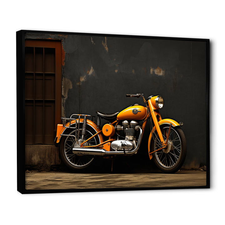 Orange Black Motorcycle Road Rhythms I - Motorcycle Canvas Wall Art
