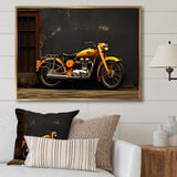 Orange Black Motorcycle Road Rhythms I - Motorcycle Canvas Wall Art