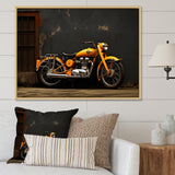 Orange Black Motorcycle Road Rhythms I - Motorcycle Canvas Wall Art