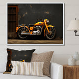 Orange Black Motorcycle Road Rhythms I - Motorcycle Canvas Wall Art