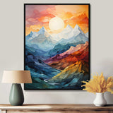 Colorful Mountains Sharp Peaks III - Landscapes Canvas Wall Art