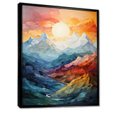 Colorful Mountains Sharp Peaks III - Landscapes Canvas Wall Art