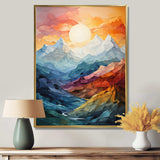 Colorful Mountains Sharp Peaks III - Landscapes Canvas Wall Art