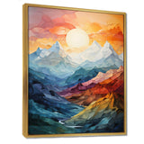 Colorful Mountains Sharp Peaks III - Landscapes Canvas Wall Art