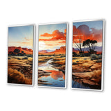 Native Art Ancestral Landscapes I - 3-Piece Canvas Wall Art