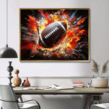 Red Football Explosive Ballon - Sports Canvas Wall Art