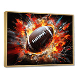 Red Football Explosive Ballon - Sports Canvas Wall Art