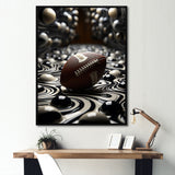 Football Spiraling Spirals - Football Canvas Wall Art