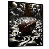 Football Spiraling Spirals - Football Canvas Wall Art