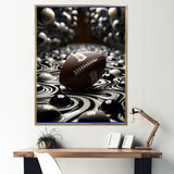 Football Spiraling Spirals - Football Canvas Wall Art
