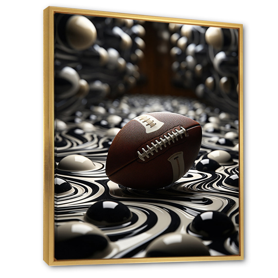 Football Spiraling Spirals - Football Canvas Wall Art
