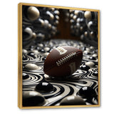 Football Spiraling Spirals - Football Canvas Wall Art