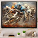 Football Strategic Interplay I - Football Canvas Wall Art
