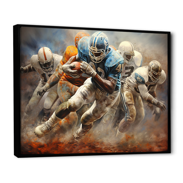 Football Strategic Interplay I - Football Canvas Wall Art