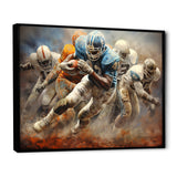 Football Strategic Interplay I - Football Canvas Wall Art