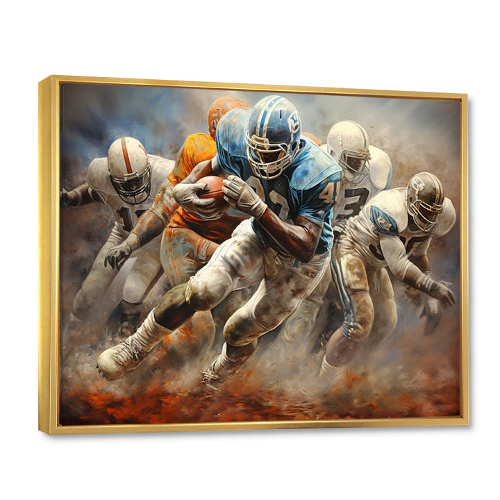 Football Strategic Interplay I - Football Canvas Wall Art