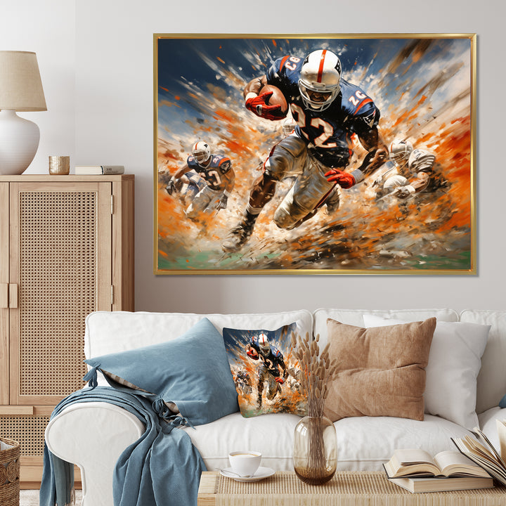 Football The Winning I - Football Canvas Wall Art