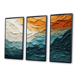 Teal Orange Ocean Coastal Essence Collage - Multi-Panel Canvas Prints