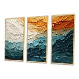 Teal Orange Ocean Coastal Essence Collage - Multi-Panel Canvas Prints