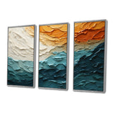 Teal Orange Ocean Coastal Essence Collage - Multi-Panel Canvas Prints