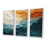 Teal Orange Ocean Coastal Essence Collage - Multi-Panel Canvas Prints