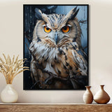 Grey Owl Nights Watch I - Animals Canvas Wall Art